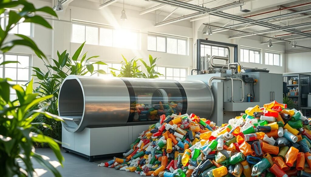 Plastic recycling machine